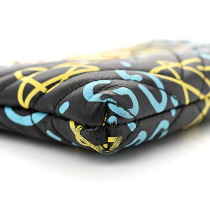 Gucci Calfskin Matelasse Printed Mini GucciGhost GG Marmont Chain Bag Black New Acquamarine 9 of 13