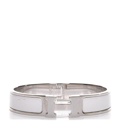 Hermes Enamel Narrow Clic Clac H Bracelet PM White 1 of 7