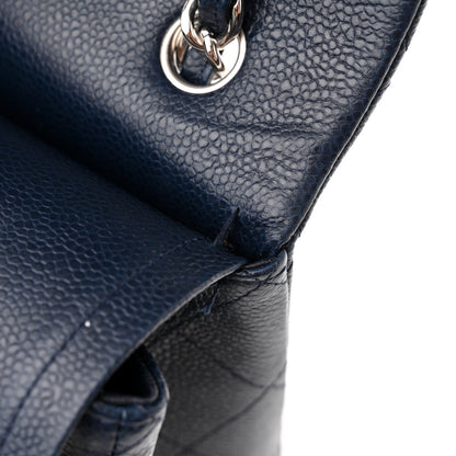 Chanel Caviar Quilted Maxi Double Flap Blue 12 of 13