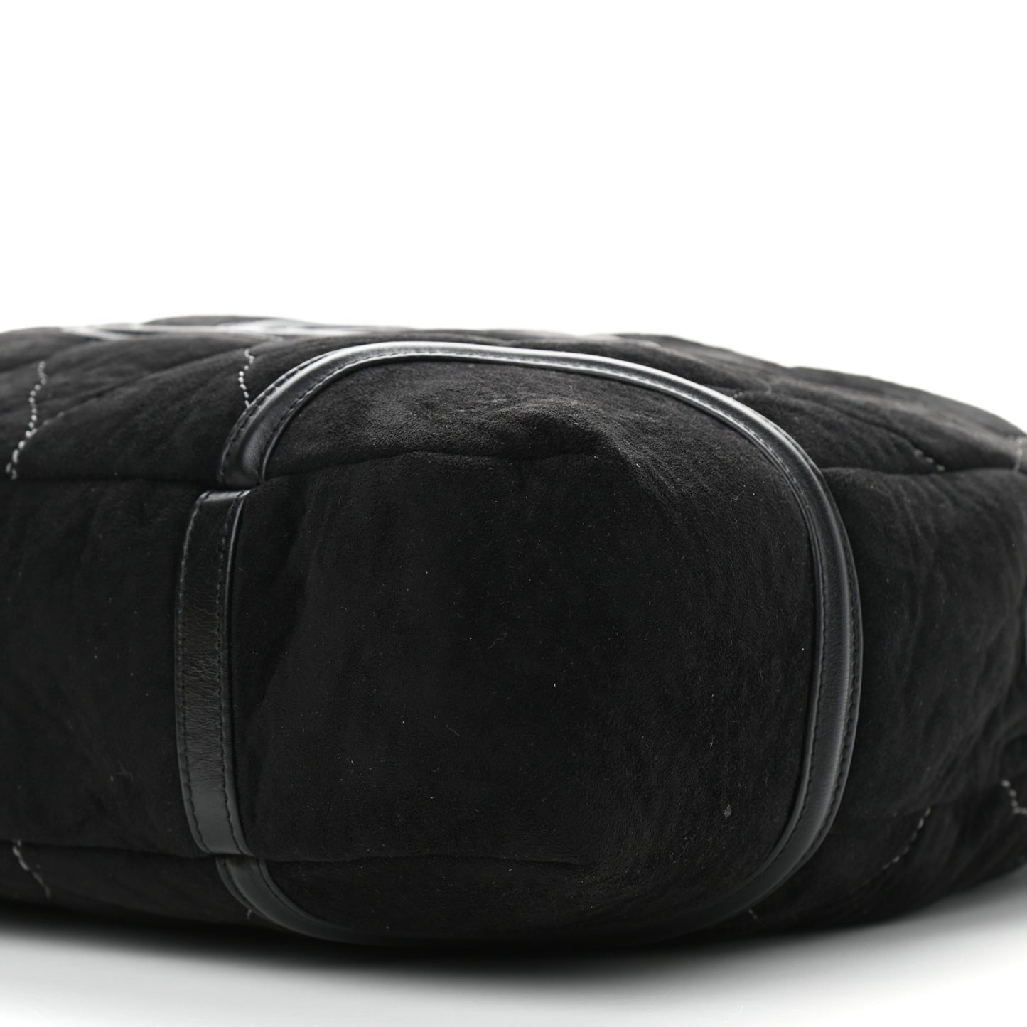 Microsuede Quilted Rodeo Drive Hobo Black