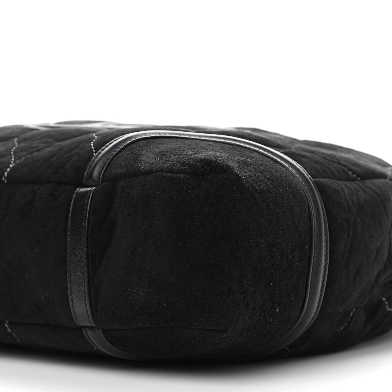 Chanel Microsuede Quilted Rodeo Drive Hobo Black 8 of 9