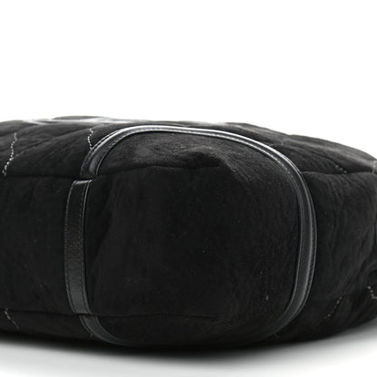 Chanel Microsuede Quilted Rodeo Drive Hobo Black 8 of 9