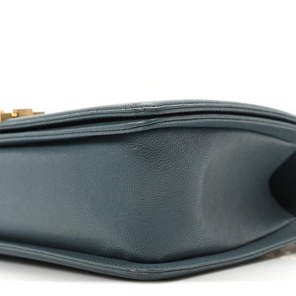 Chanel Caviar Quilted New Medium Boy Flap Blue 10 of 10