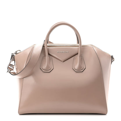 Givenchy Shiny Lord Calfskin Medium Antigona Taupe 1 of 9