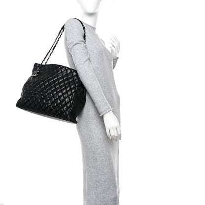 Chanel Lambskin Quilted Medium New Bubble North South Tote Black 2 of 11