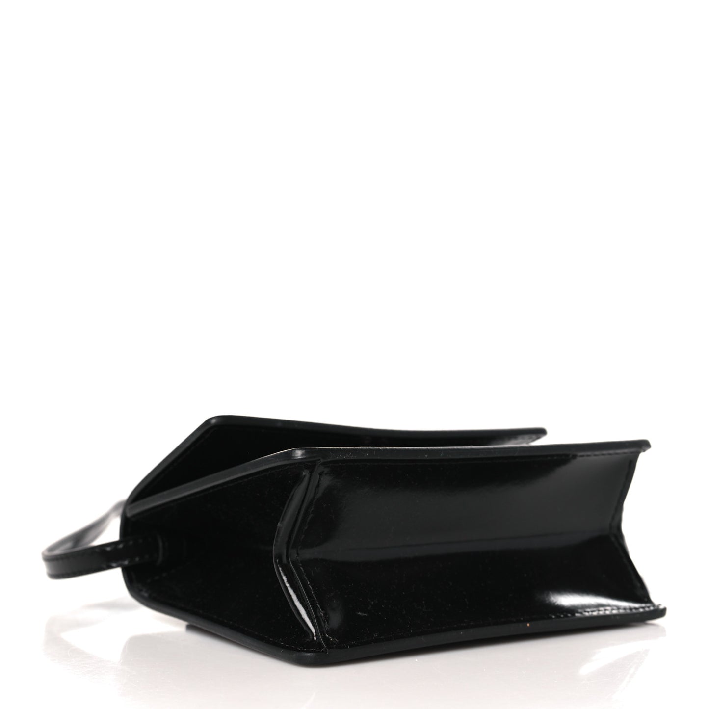 Glazed Calfskin Jitney 0.7 Not For Sale Crossbody Bag Black