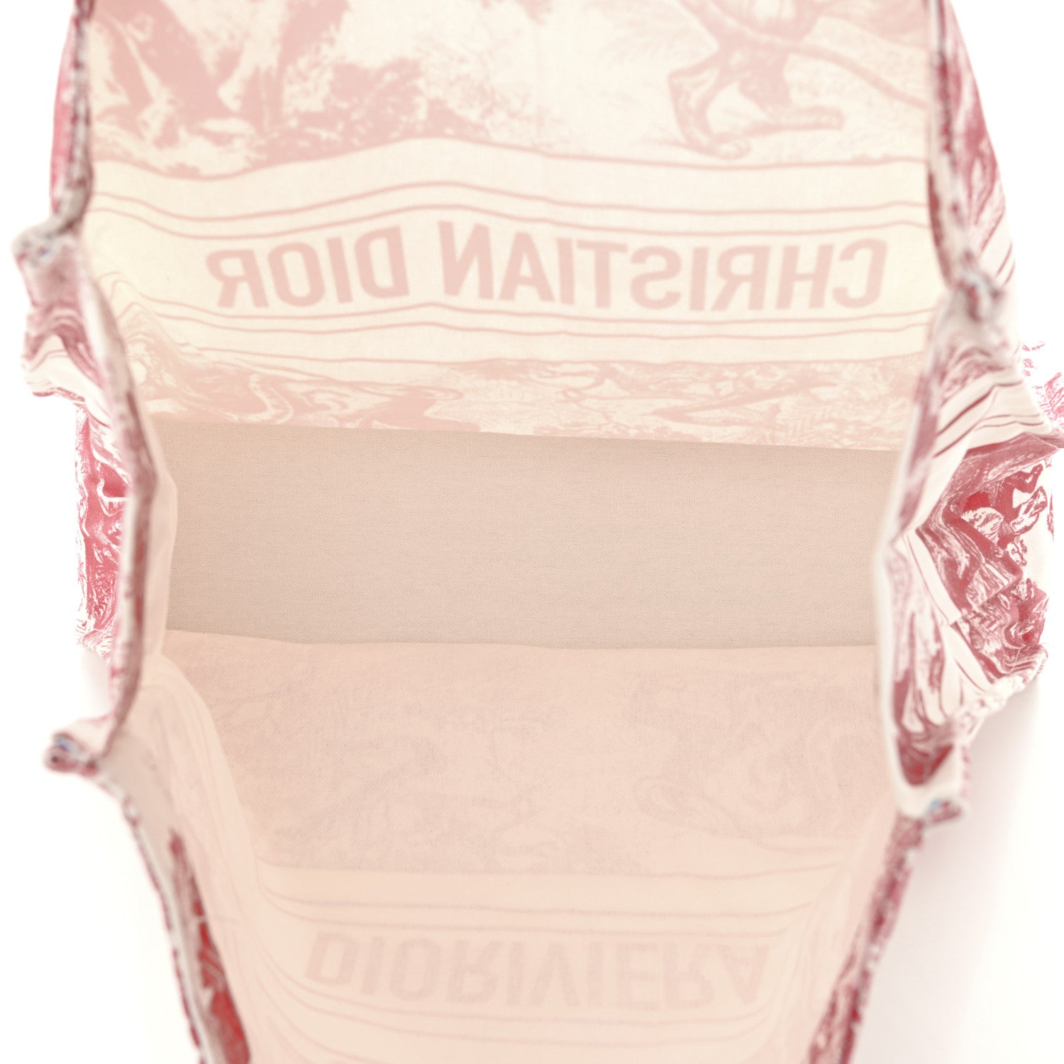 Christian Dior Straw Dioriviera Tote Red 5 of 12