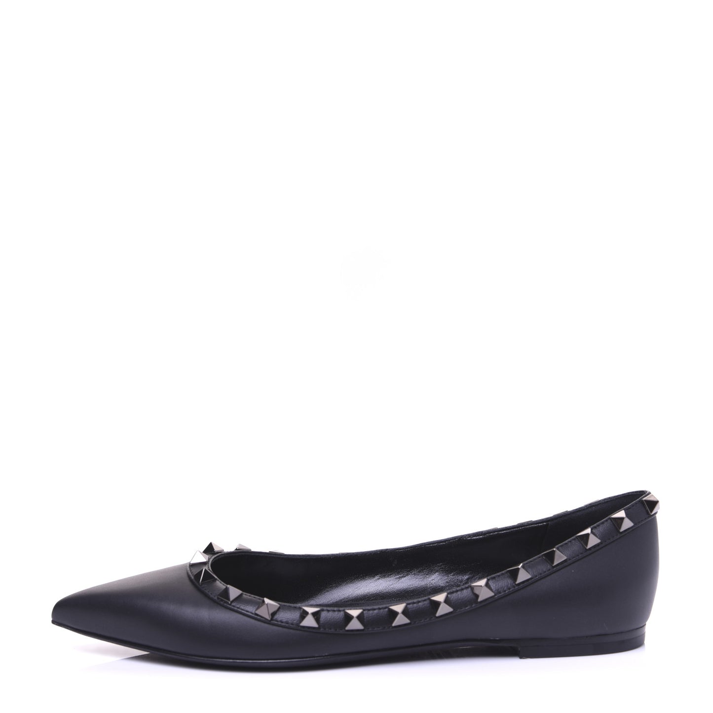 Nappa Rockstud Ballerina Flats 37 Black