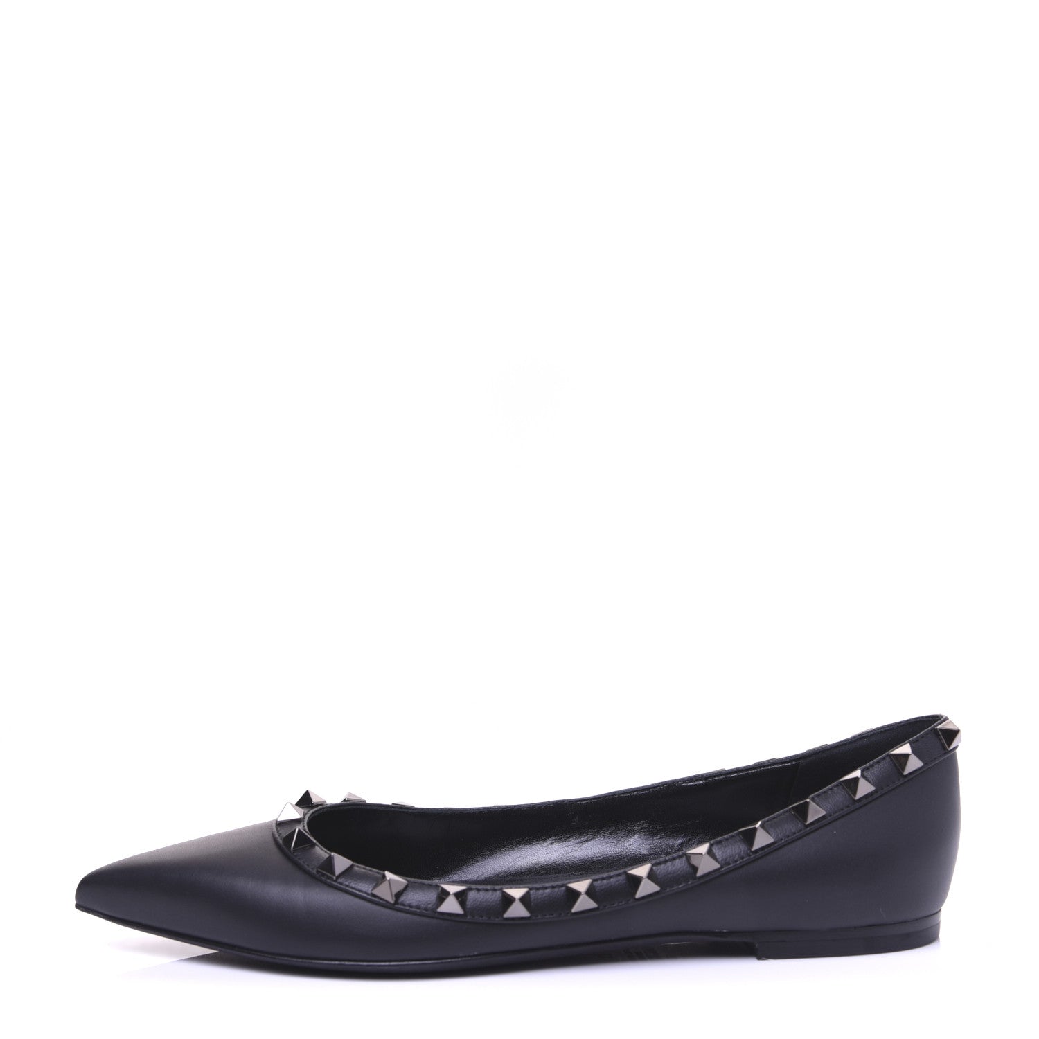 Valentino Garavani Nappa Rockstud Ballerina Flats 37 Black 1 of 13
