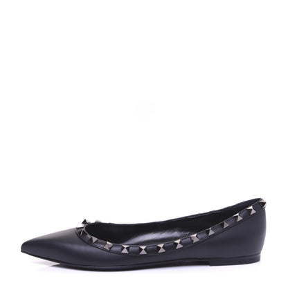 Valentino Garavani Nappa Rockstud Ballerina Flats 37 Black 1 of 13