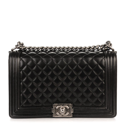 Chanel Lambskin Quilted New Medium Boy Flap Black 1 of 8
