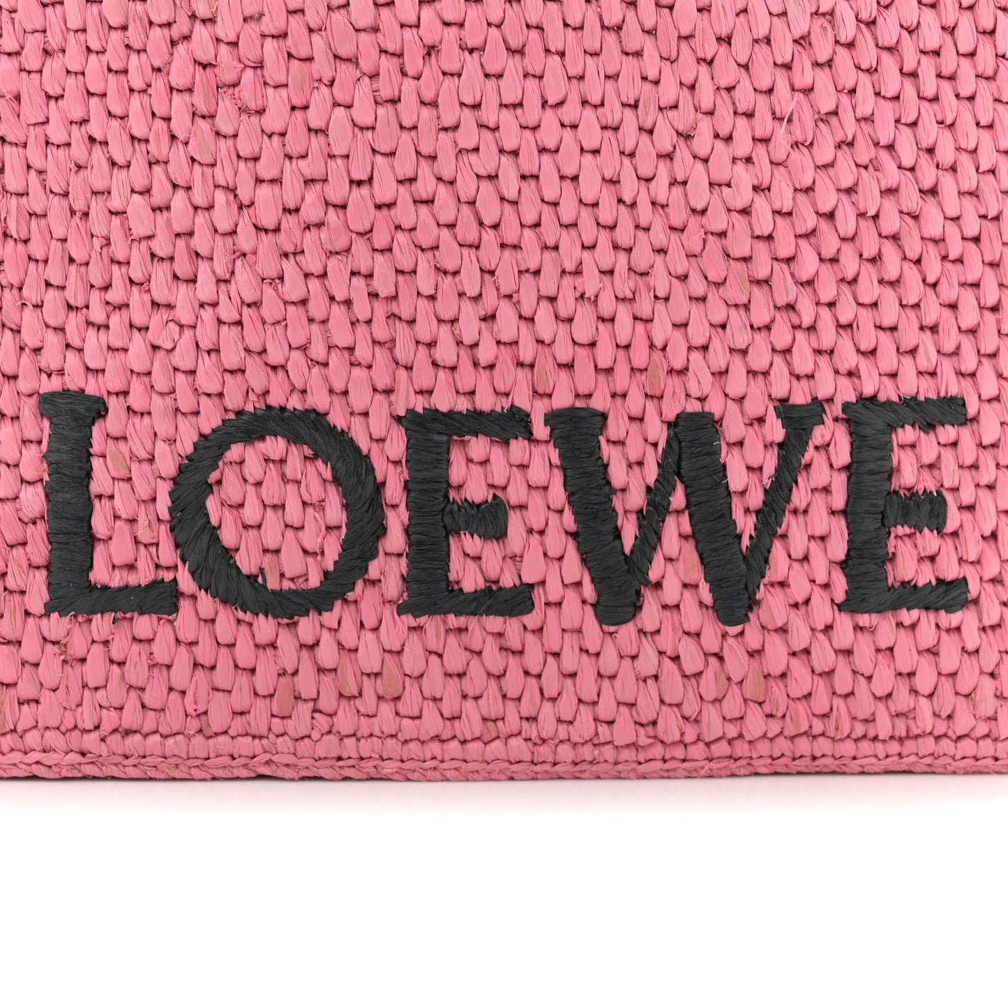 X PAULA'S IBIZA Raffia Font Tote Sunset Pink