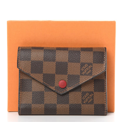 Louis Vuitton Damier Ebene Victorine Wallet Red 12 of 12