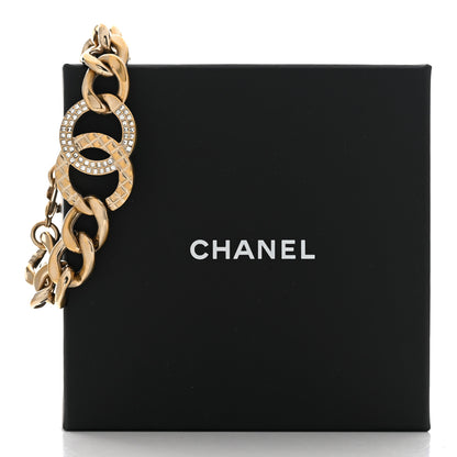 Chanel Baguette Crystal Quilted CC Chain Bracelet Gold 5 of 5