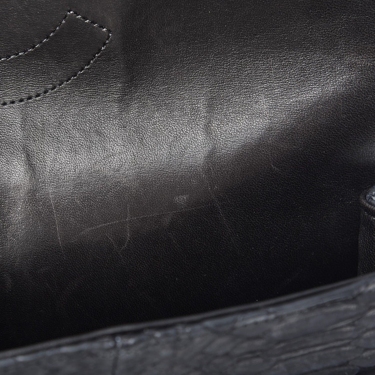 Matte Python Maxi Double Flap Black