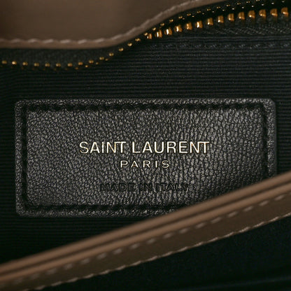 Saint Laurent Calfskin Y Quilted Monogram Toy Loulou Crossbody Bag Taupe 6 of 10