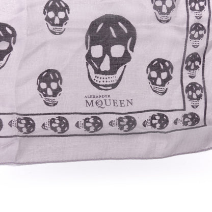 Alexander McQueen Silk Chiffon Skull Scarf Pink 2 of 3