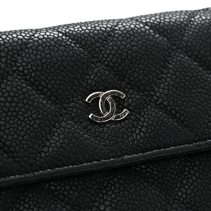 Chanel Iridescent Caviar Quilted Large Flap Wallet Black 9 of 9