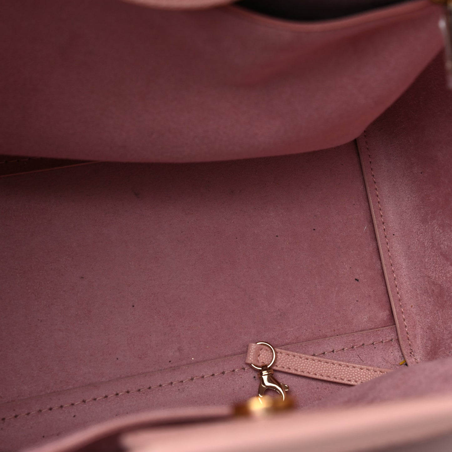 Caviar Small Studded Deauville Tote Light Pink