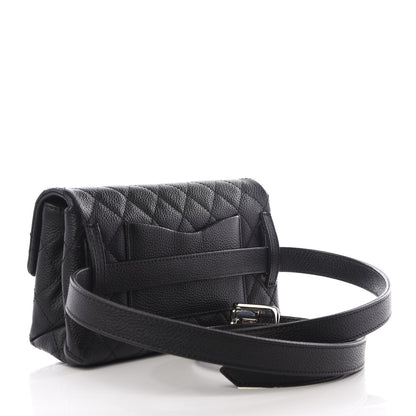 Chanel Grained Calfskin Quilted 2.55 Reissue Flap Belt Bag Clutch Black 2 of 8