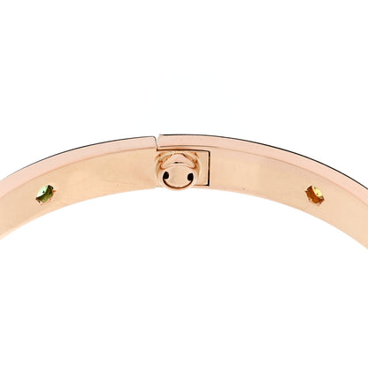 Cartier 18K Pink Gold Sapphire Garnet Amethyst LOVE Bracelet 18 8 of 9