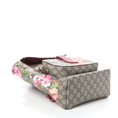 Gucci GG Supreme Monogram Blooms Small Single Buckle Backpack Beige Multicolor Dry Rose 4 of 9