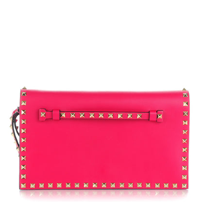 Valentino Garavani Nappa Rockstud Wristlet Clutch Cyclamin 1 of 9