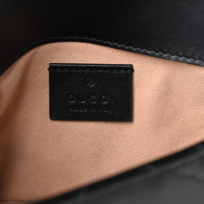 Gucci Calfskin Matelasse Super Mini GG Marmont Shoulder Bag Black 6 of 11