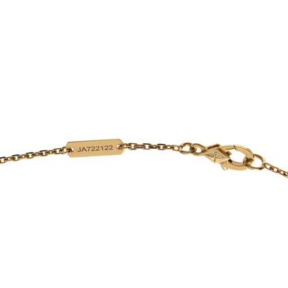 Van Cleef & Arpels 18K Yellow Gold Mother of Pearl Lucky Alhambra Butterfly Pendant Necklace 5 of 6