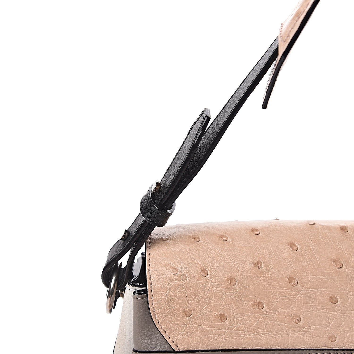 Proenza Schouler Ostrich Calfskin Suede PS Elliot Ciclo Pulver Ivory Black 12 of 26
