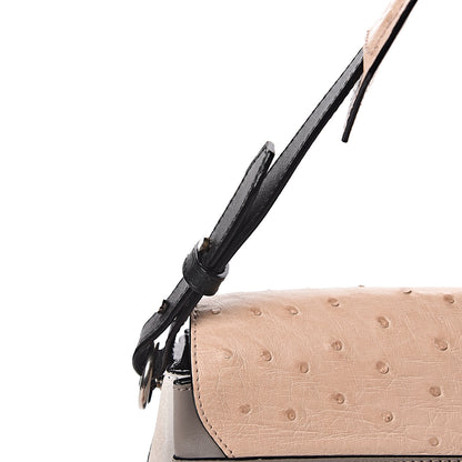 Proenza Schouler Ostrich Calfskin Suede PS Elliot Ciclo Pulver Ivory Black 12 of 26