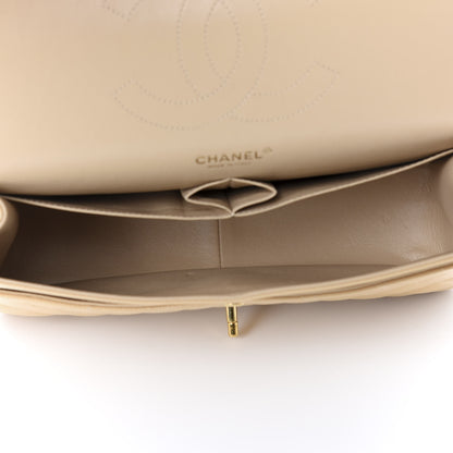 Chanel Caviar Quilted Jumbo Double Flap Beige Clair 5 of 10