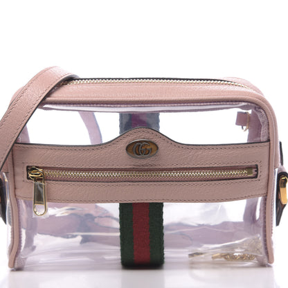 Gucci Vinyl Web Mini Ophidia Transparent Shoulder Bag Perfect Pink 10 of 11