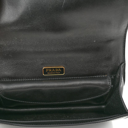 Prada City Calf Saffiano Animalier Cahier Bag Black 5 of 11