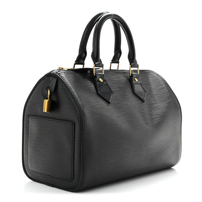 Louis Vuitton Epi Speedy 25 Black 3 of 10
