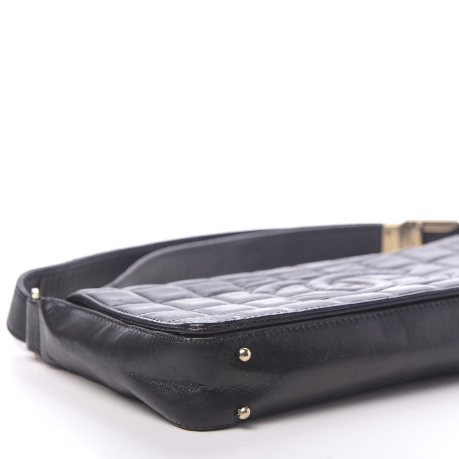 Chanel Lambskin Quilted CC Chocolate Bar Flap Black 8 of 13