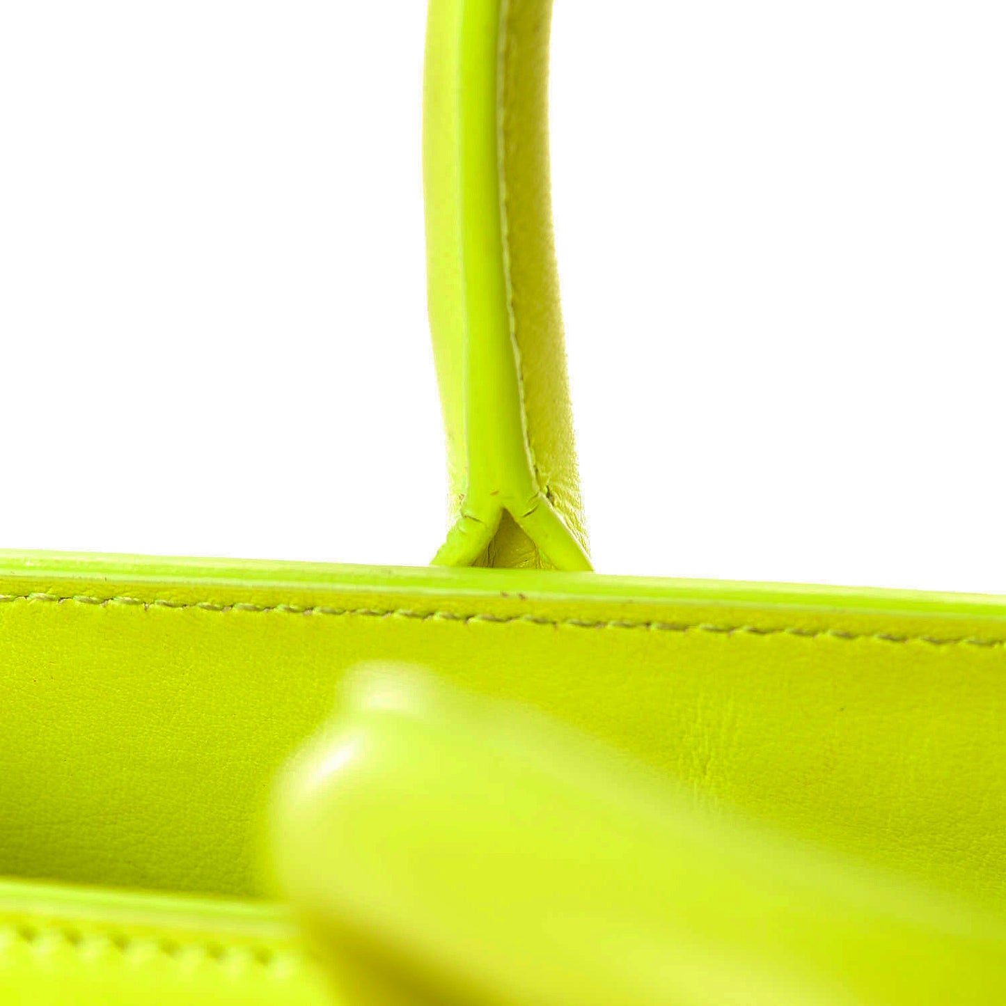 Calfskin Nano Sac De Jour Neon Yellow
