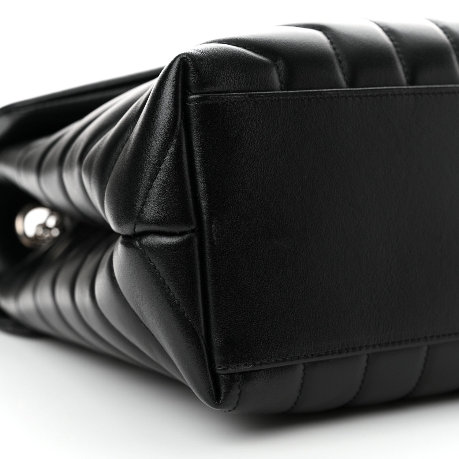 Saint Laurent Calfskin Y Quilted Monogram Medium Loulou Chain Satchel Black 9 of 14