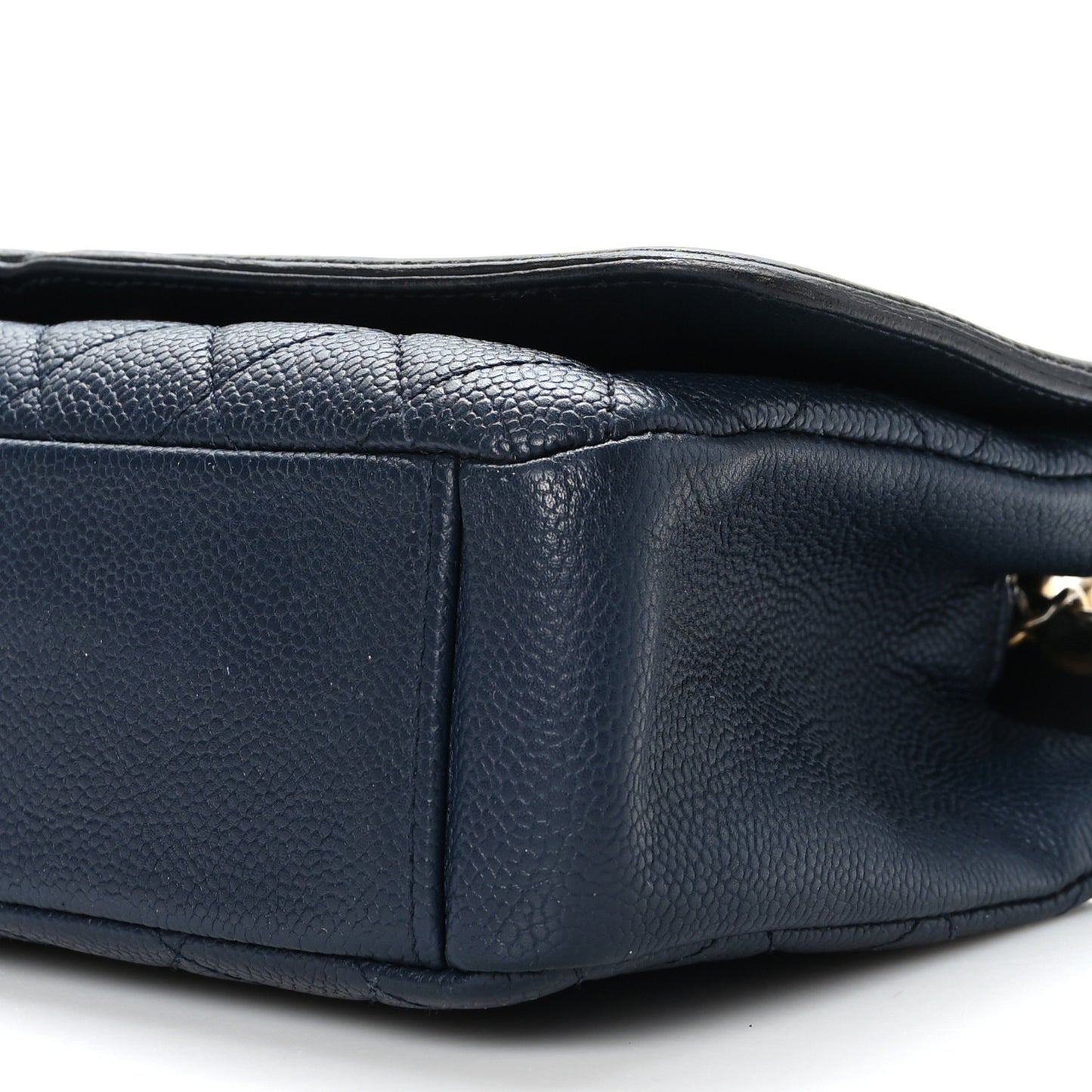 Caviar Quilted Medium CC Filigree Flap Navy Black