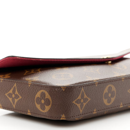 Louis Vuitton Monogram Pochette Felicie Chain Wallet Fuchsia 9 of 10