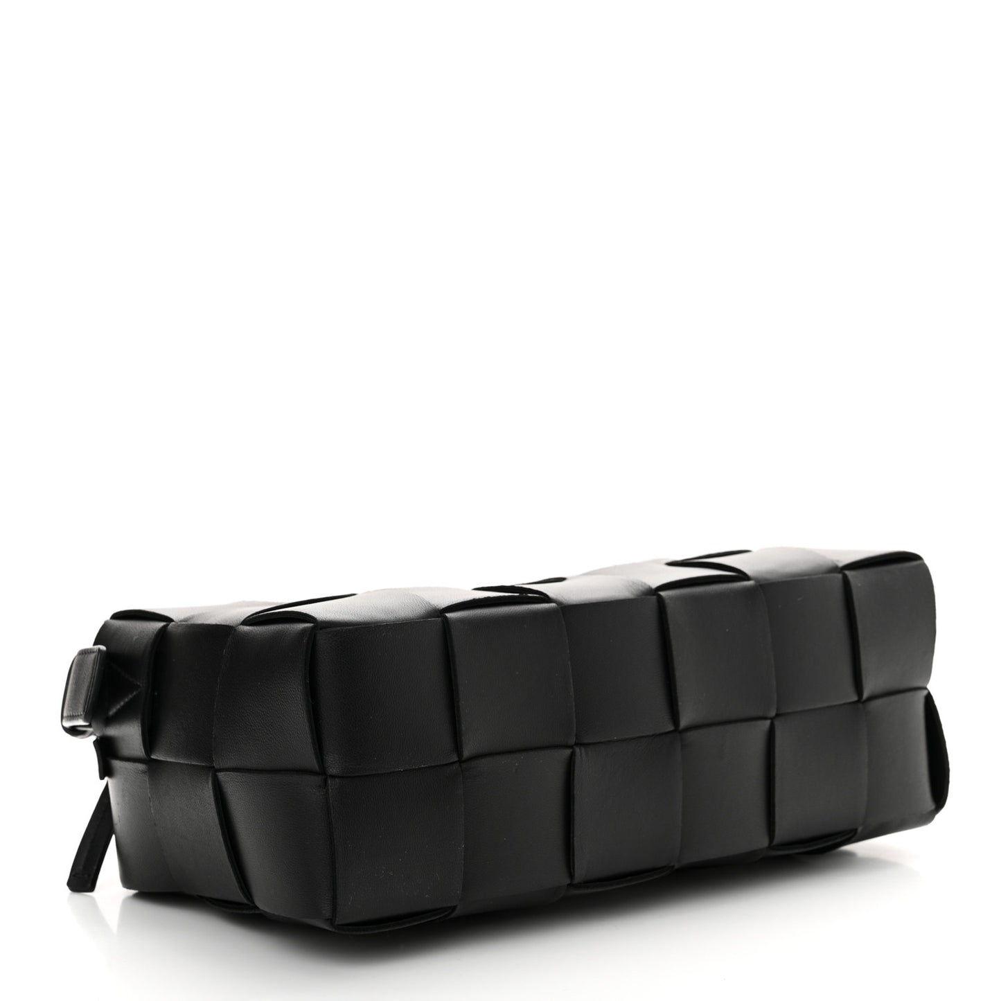 Lambskin Maxi Intrecciato Brick Cassette Bag Black