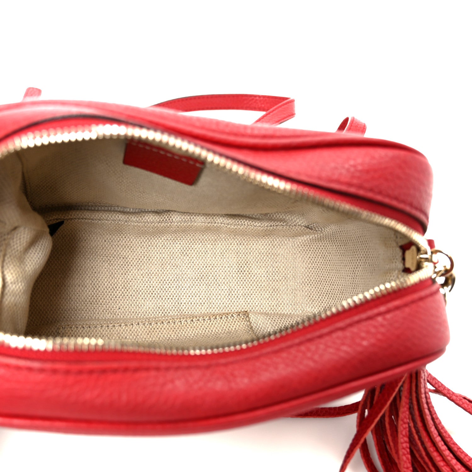 Gucci Pebbled Calfskin Small Soho Disco Bag Tabasco Red 1870149 Gucci Pebbled Calfskin Small Soho Disco Bag Tabasco Red 1870149
