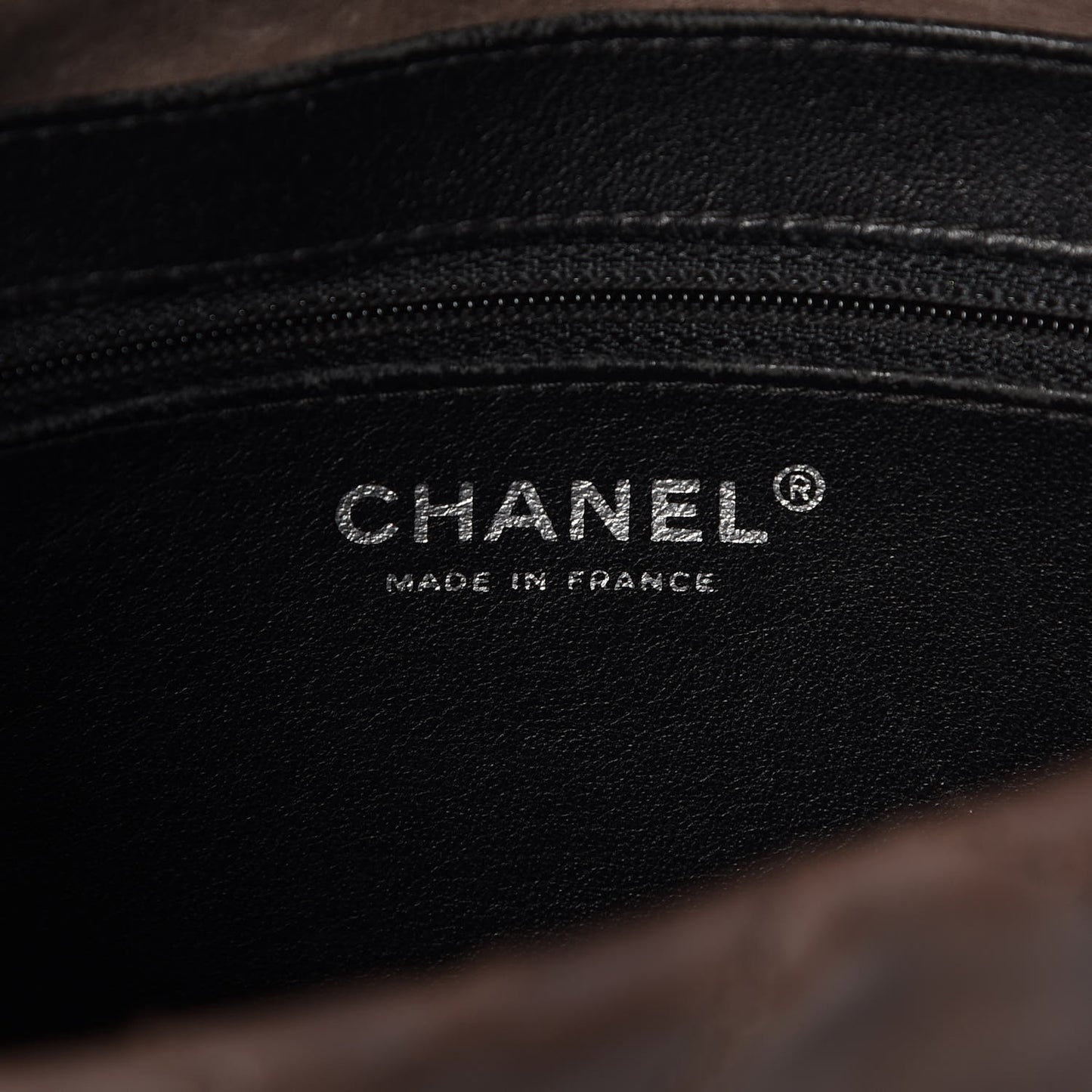Calfskin Quilted Modern Chain Flap Brown