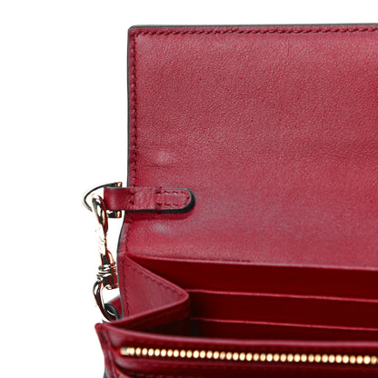 Valentino Garavani Vitello Rockstud Wristlet Travel Wallet Rubino 10 of 14
