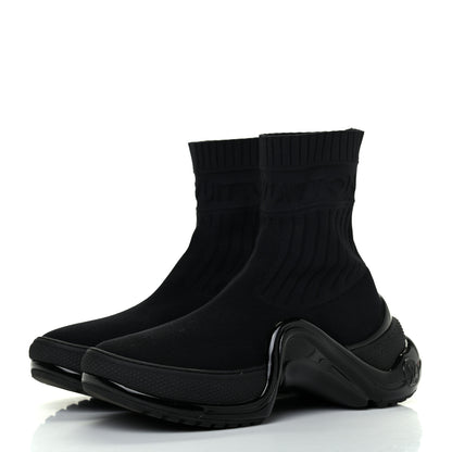 Louis Vuitton Stretch Textile Patent LV Archlight Sneaker Boots 38 Black 3 of 11