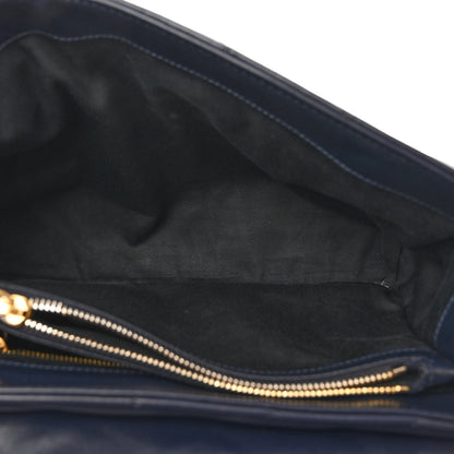 Saint Laurent Calfskin Y Quilted Monogram Medium Loulou Chain Satchel Medium Blue 5 of 11