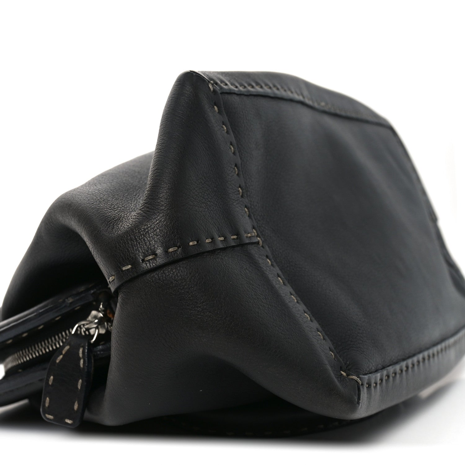 Fendi Calfskin Romano Selleria Adele 1328 Bag Black 8 of 13
