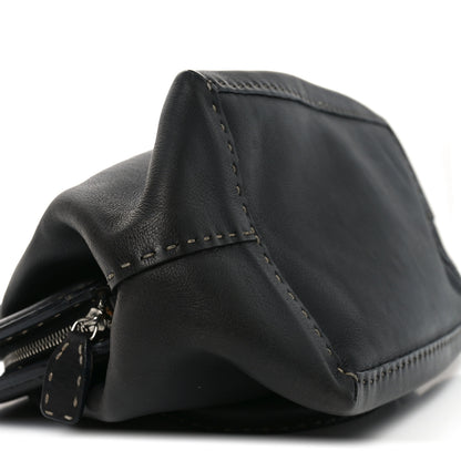 Fendi Calfskin Romano Selleria Adele 1328 Bag Black 8 of 13