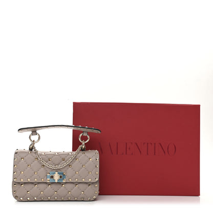 Valentino Garavani Nappa Small Rockstud Spike Shoulder Bag Poudre 9 of 9