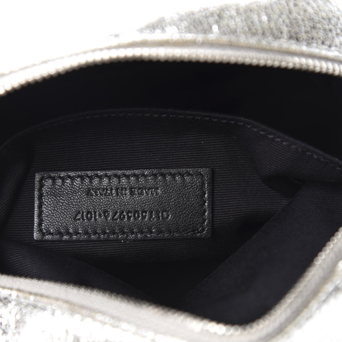 Metallic Lambskin Monogram Lou Belt Bag Argento